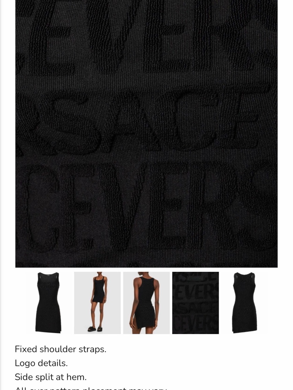 Versace Black jacquard Mini Dress dua lipa la vacanza - Picture 3 of 6